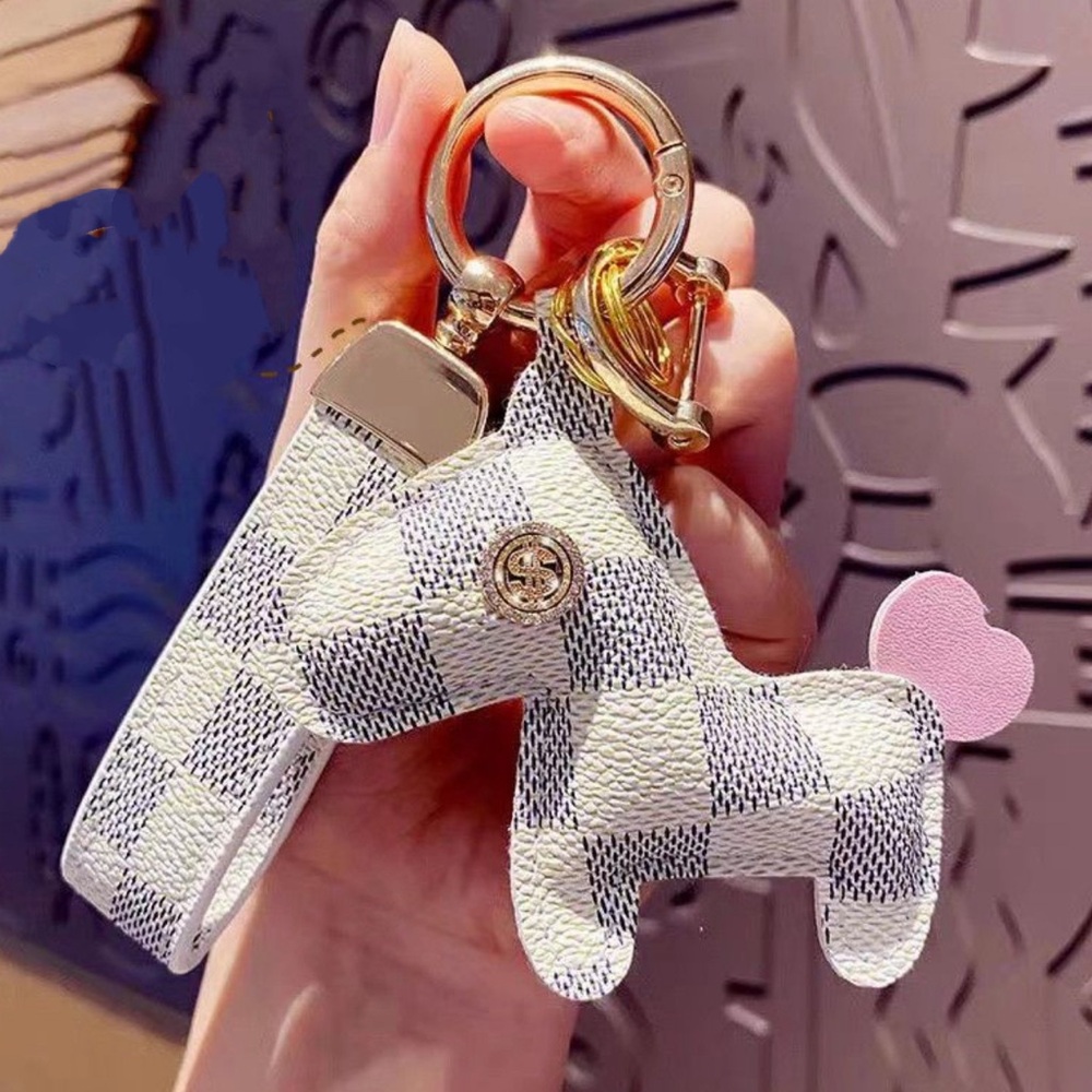 Stylish Checkered Keychain